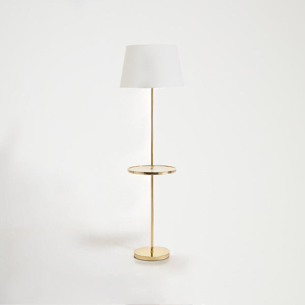 Shiny Brass Tapered Floor Lamp | Stockholm