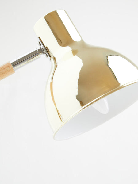 Adjustable Desk Lamp in Shiny Brass Finish | Stockholm