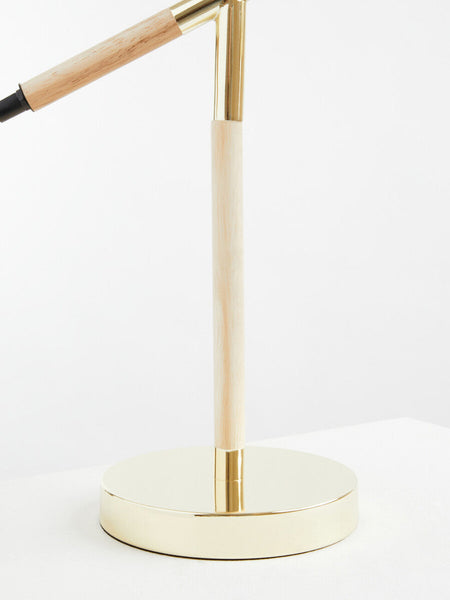 Adjustable Desk Lamp in Shiny Brass Finish | Stockholm