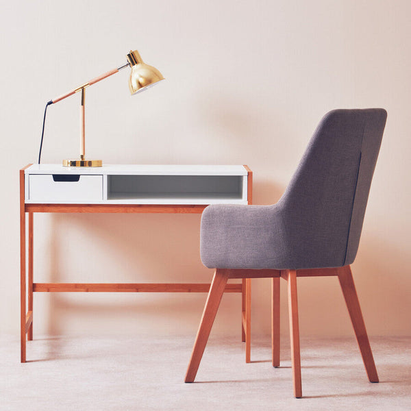 Adjustable Desk Lamp in Shiny Brass Finish | Stockholm