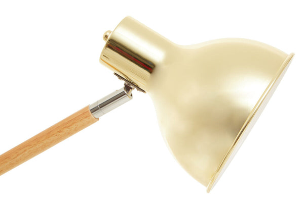 Adjustable Desk Lamp in Shiny Brass Finish | Stockholm