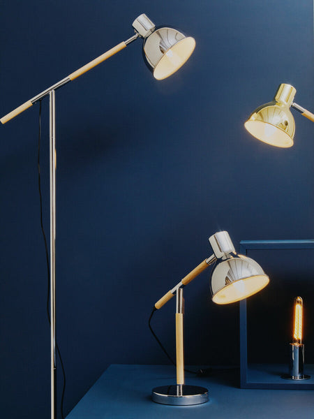 Adjustable Desk Lamp in Chrome Finish | Stockholm