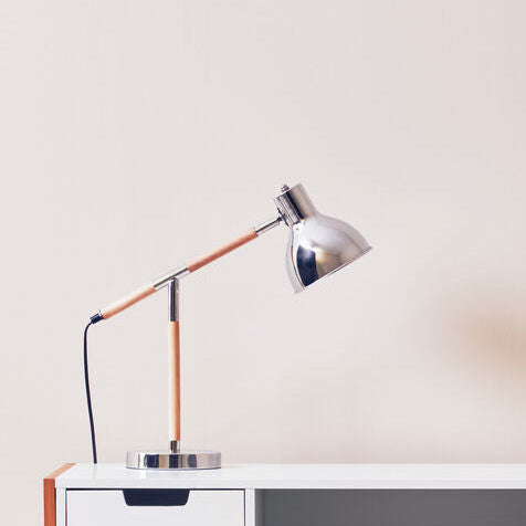 Adjustable Desk Lamp in Chrome Finish | Stockholm