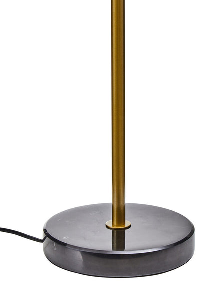 Two Light Gold and Black Marble Table Lamp | Revive