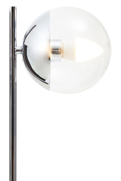Small Silver Finish Metal Table Lamp | Revive