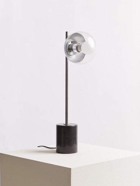 Small Silver Finish Metal Table Lamp | Revive