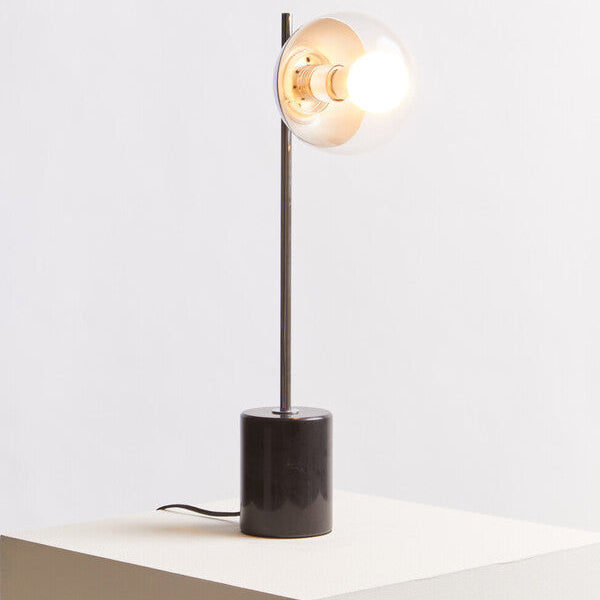 Small Silver Finish Metal Table Lamp | Revive