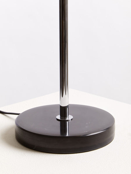 Two Light Silver and Black Marble Table Lamp | Revive