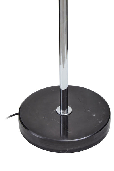 Two Light Silver and Black Marble Table Lamp | Revive