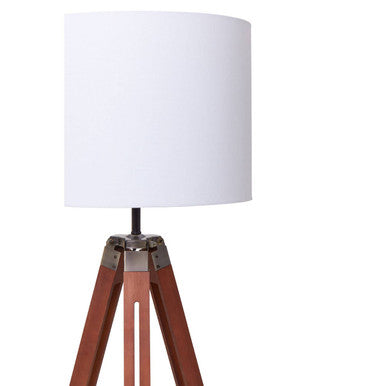 Malvern Tripod Floor Lamp With Brown Base