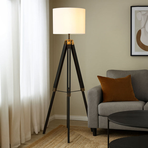 Tripod Floor Lamp with Black Base | Malvern