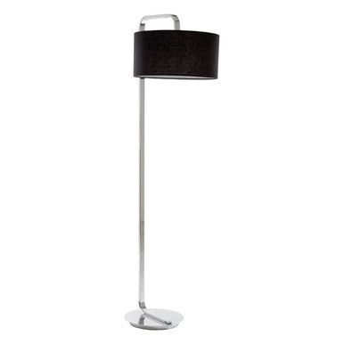 Floor Lamp with Black Fabric Shade | Leyna