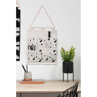 Verti White Wall Hanging Pocket Organiser