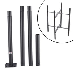 4M Dark Grey Steel Lamp Post