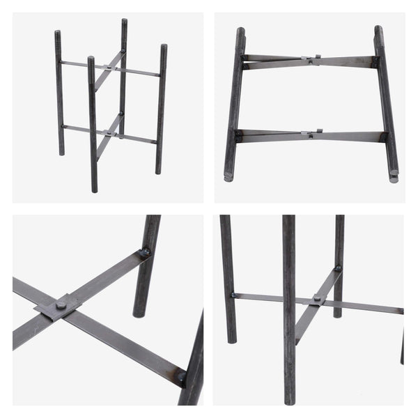 4M Dark Grey Steel Lamp Post