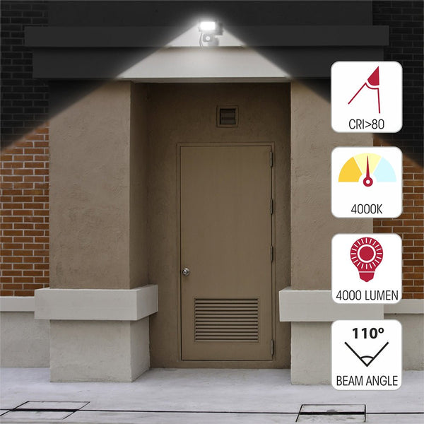 Pegasus Flood Light with PIR Motion Sensor 4000K Cool White IP65