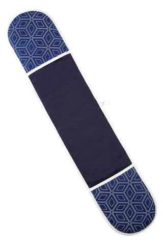 Modern Retro White Blue Double Oven Glove