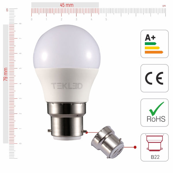 Ursa LED Golf Ball G45 Dimmable B22 Bayonet Cap 5W