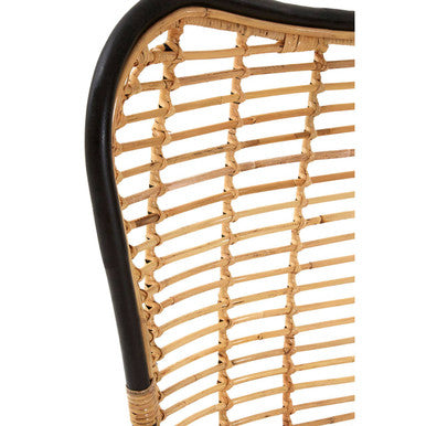 Java Natural Rattan Wingback Chair