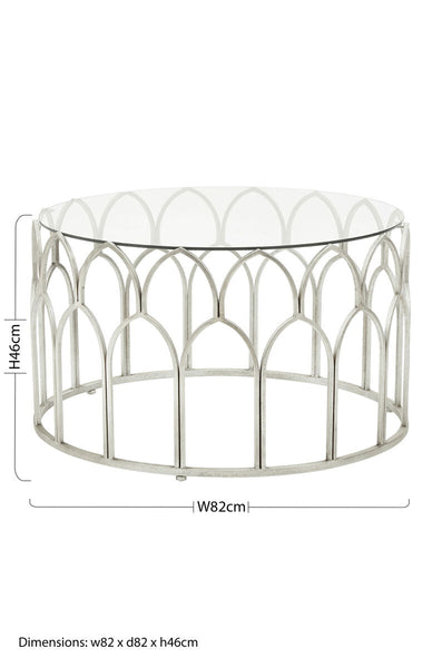 Merlin Silver Leaf Coffee Table