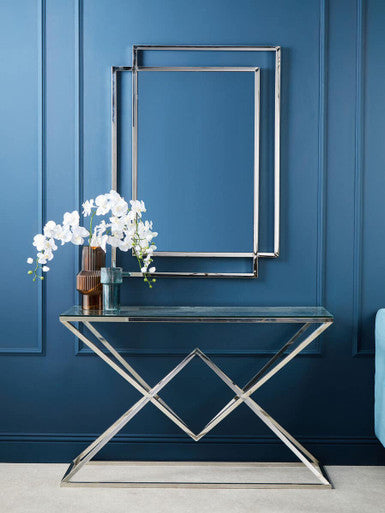 Allure Tempered Glass Rectangular Console Table