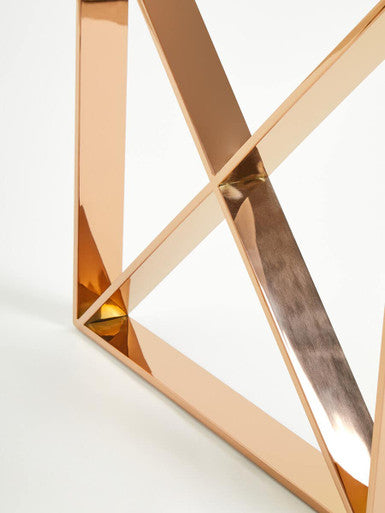 Allure Rose Gold Cross Legs End Table