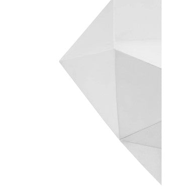 Allure Silver Finish Coffee Table with Diamond Cut Design