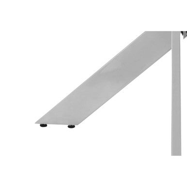 Allure Chrome Finish Rectangular Dining Table with Clear Glass Top