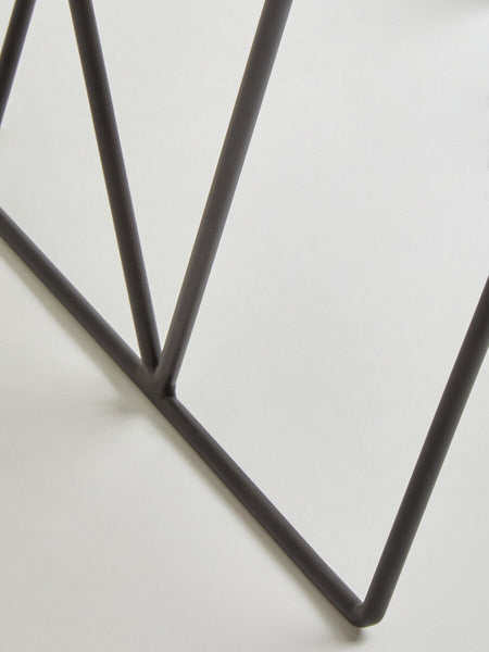Shalimar Marble Square Side Table with Black Finish Legs