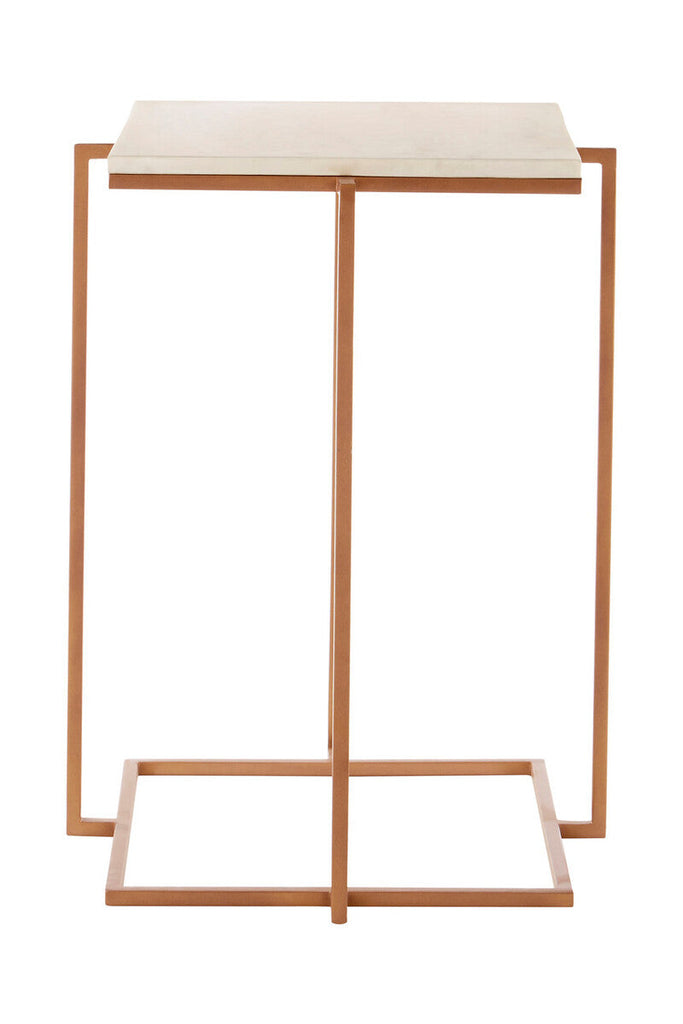Shalimar Side Table With Gold Finish Legs
