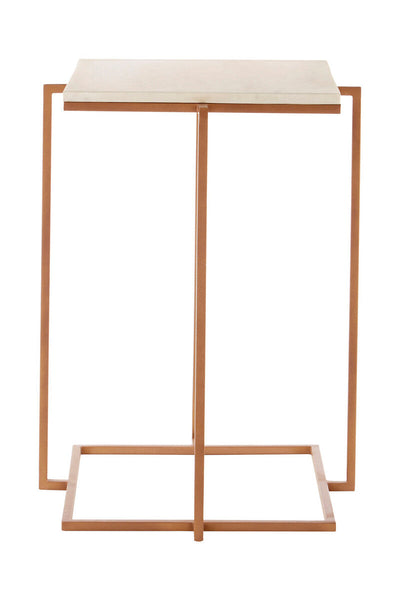 Shalimar Side Table With Gold Finish Legs