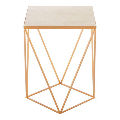 Shalimar Square Marble Top Side Table