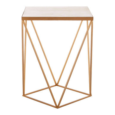Shalimar Square Marble Top Side Table