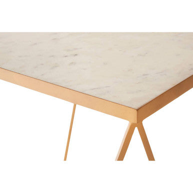 Shalimar Square Marble Top Side Table