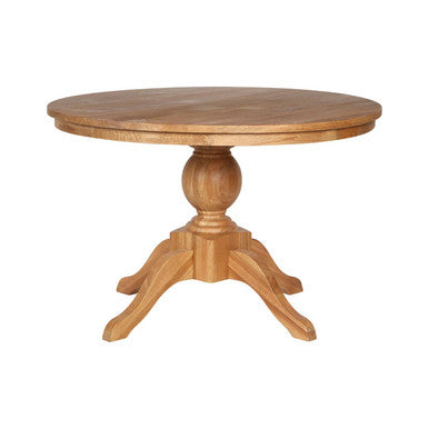Lyon Natural Oak Wood Round Dining Table