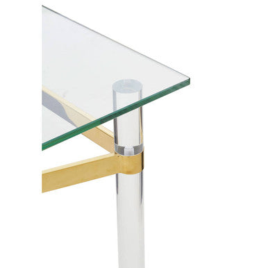 Glass Top Console Table with Acrylic Legs | Clarence
