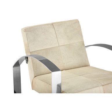 Kensington Townhouse Hairon Leather Chair With Steel Legs