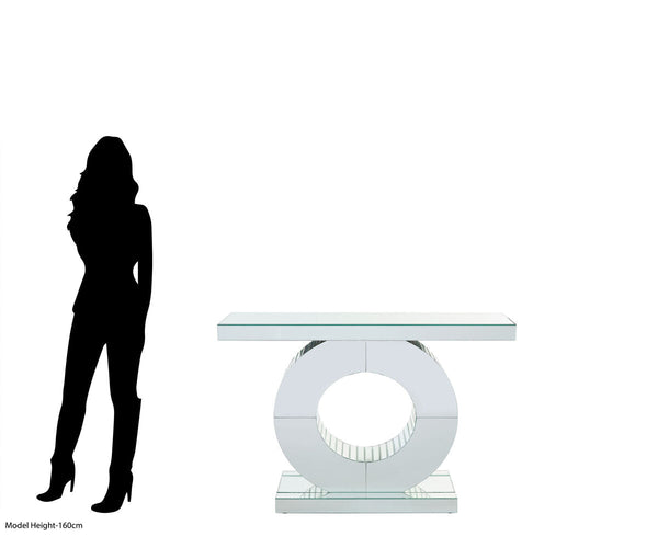Gianara Mirrored Console Table