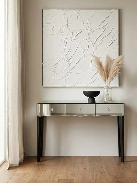 Gabriella Mirrored 3 Drawer Console Table