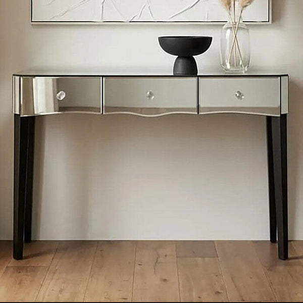 Gabriella Mirrored 3 Drawer Console Table