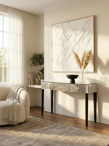Gabriella Mirrored 3 Drawer Console Table