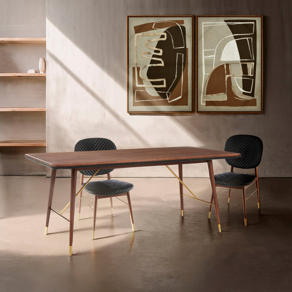 Kenso Walnut Wood Rectangular Dining Table