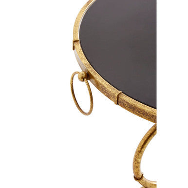 Monroe Black Tempered Glass Side Table