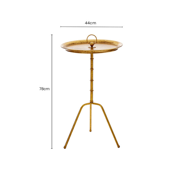 Monroe Gold Finish Small Side Table