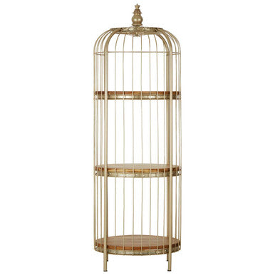 Mantis 3 Tier Champagne Gold Birdcage Shelf Unit