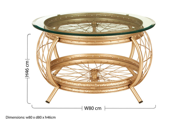 Mantis Champagne Gold Finish Coffee Table