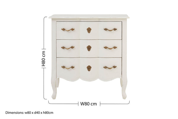 Kesena Antique Mirrored 6 Drawer Chest