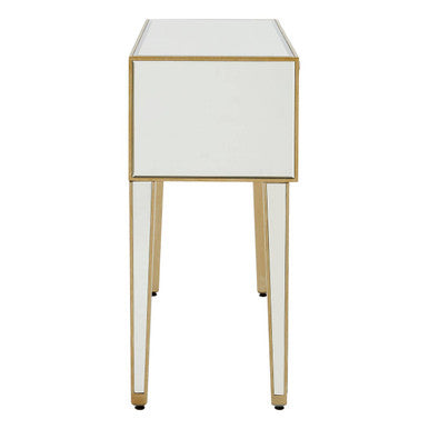 Mirrored Glass Console Table with Five Drawers and Crystal Style Knobs | Knightsbridge