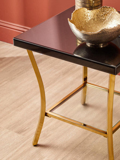 Kensington Townhouse Black Mirrored Side Table