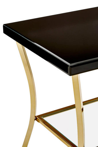 Kensington Townhouse Black Mirrored Side Table